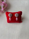 Blush Pink Crystal Drop Stud Earrings