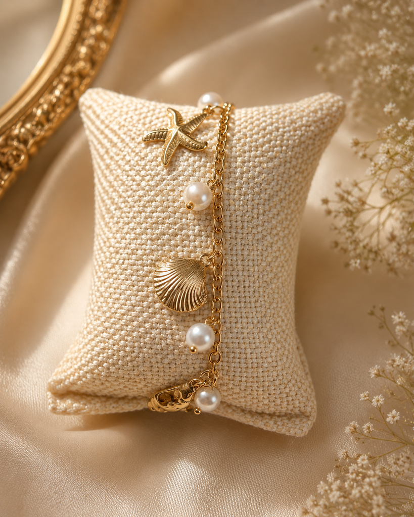 Chic Gold Pearl Charm Anti-Tarnish Layered Bracelet