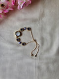 Navy Evil Eye Glam Bracelet Watch