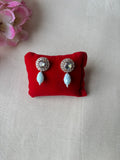 Champagne Quartz Drop Stud Earrings