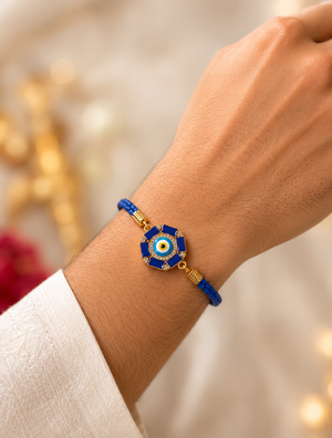Blue Evil Eye Protection Rakhi Bracelet