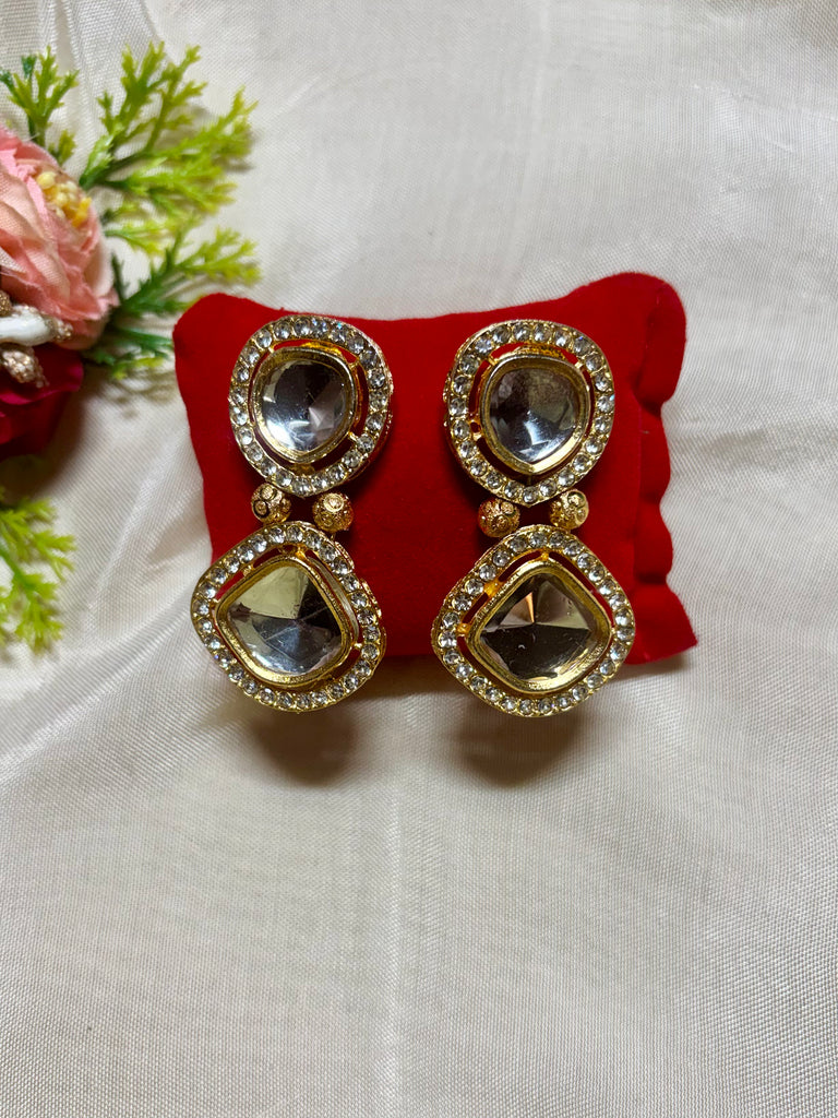 Golden Kundan Earrings