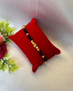Golden And Black Beads Hand Mangalsutra