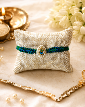 Mayur Feather Pearl Rakhi