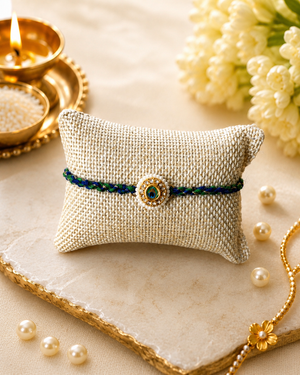 Mayur Pearl Charm Rakhi