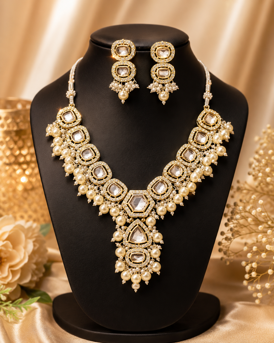 Kundan And Pearl Necklace