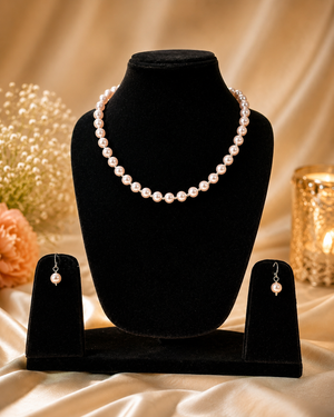 Off White Pearl Necklace Set