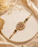 Multicolour Kundan & Pearl Rakhi