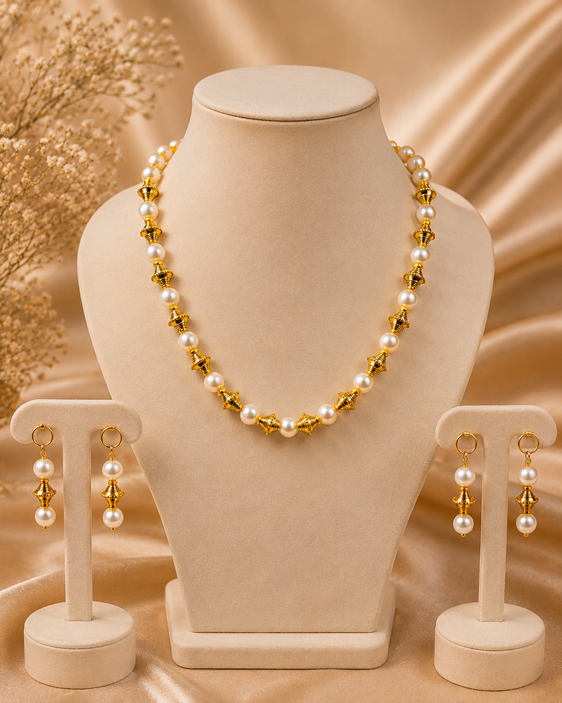 Pearl Gold Heritage Necklace Set