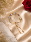 Blush Pink Crystal Stone Adjustable Bracelet