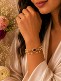Red Kundan Pearl chain Bracelets