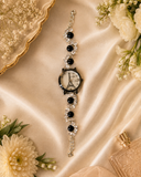 🖤 Parisian Black Crystal Bracelet Watch