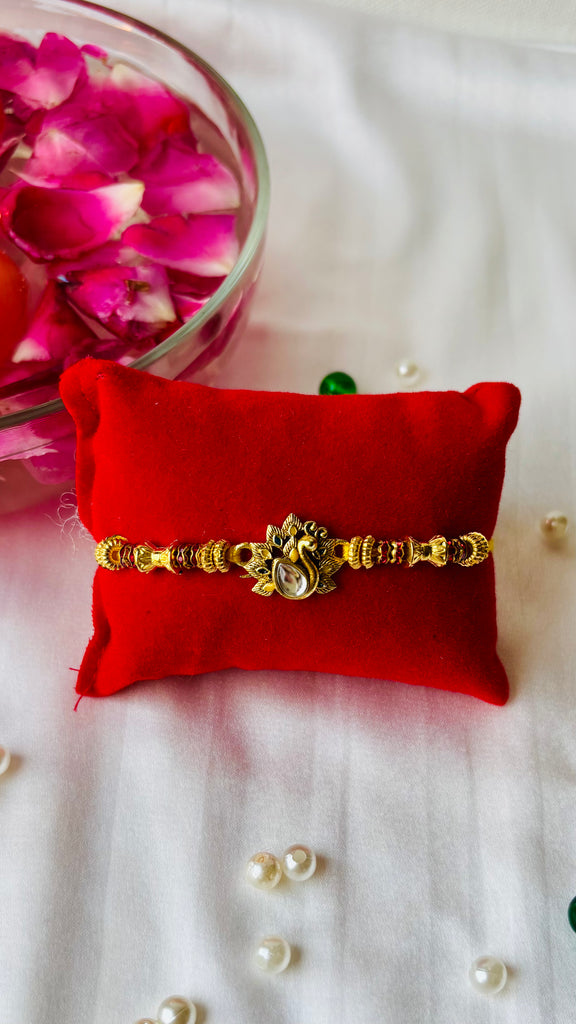 Morpankh Bandhan Kundan Rakhi