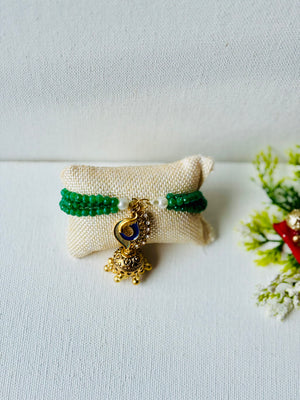 Crystal Chain Jhumka Bracelet