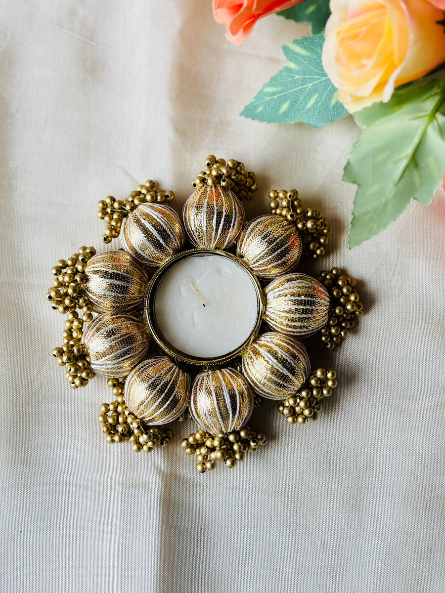 Golden Diya Holder