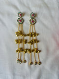 Green Kundan Statement Kashmiri Earrings