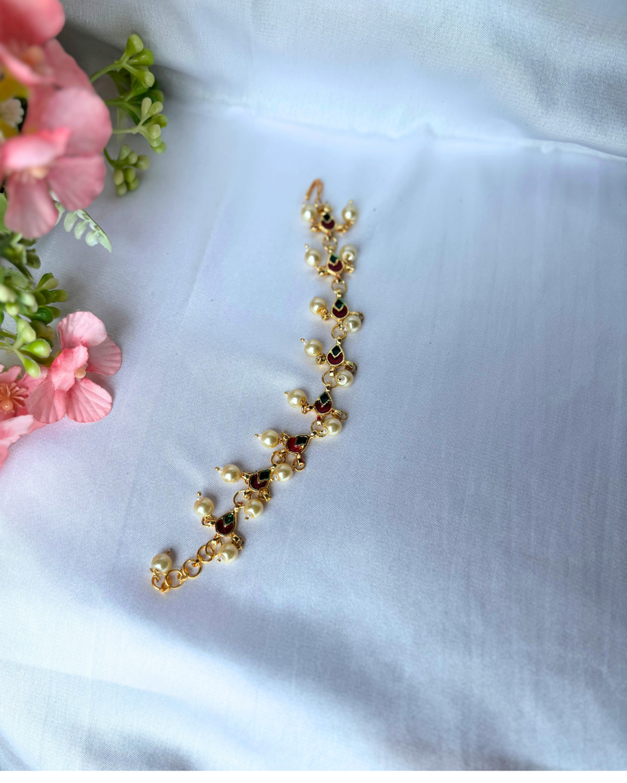 Meenakari Kundan Beads Reversible Bracelet